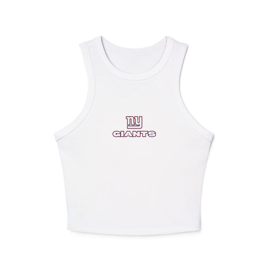 NY Giants Women's Racerback Tank Top, Football Game Day Apparel, Cute Tailgate Outfit, Athletic Ribbed Shirt, Sporty Look